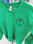 Grinch Face embroidery