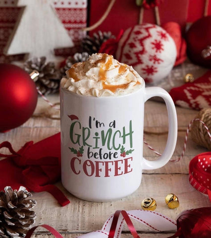 Grinch Before Coffee Mug
