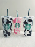 Cow Print Starbucks Cup