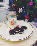 Santa Plate & Mason Jar Mug Set