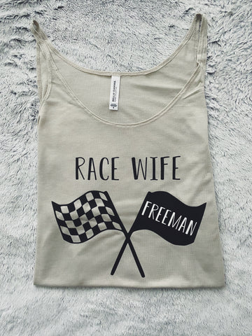 Custom Race Wife W/ Flags