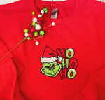 Grinch HO HO HO embroidery