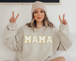 Letter Patch Crewneck Sweatshirt