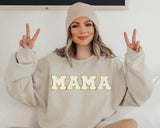 Letter Patch Crewneck Sweatshirt