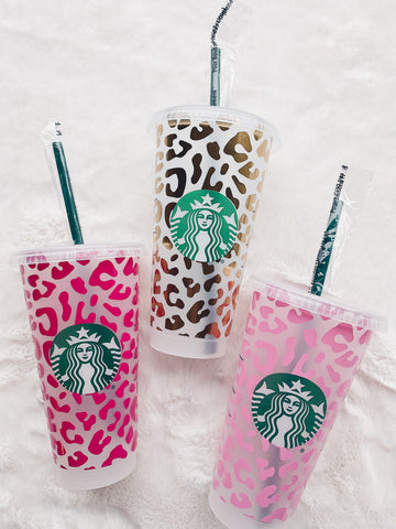 Cheetah Print Starbucks Cup