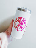 Monogram Circle Tumbler Cup