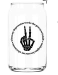 Graveyard shift - Taylor Swift beer can glass w/ bamboo lid & glass straw