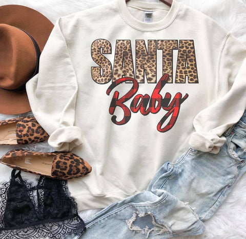 “Santa Baby” Leopard & Plaid- Christmas