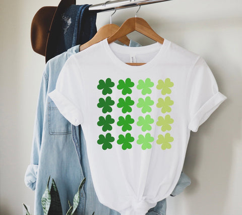 Colorful Three Leaf Clovers