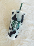 Cow Print Starbucks Cup