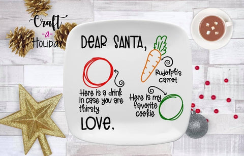 Santa Plate & Milk Bottle Set