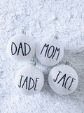 Rae Dunn Inspired Ornaments