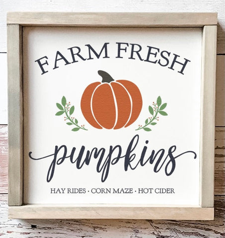 Farm Fresh Pumpkins Sign
