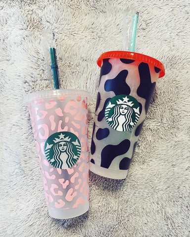 Pink Leopard Starbucks Cup | Preppy Starbucks Cup | Preppy Cup