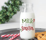 Santa Plate & Milk Bottle Set