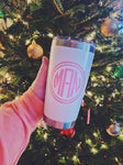 Monogram Circle Tumbler Cup