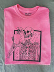 Skeleton Drinking Coffee